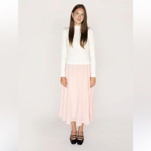 Gentle Fawn x Jilly Box light pink pleated ‘Serenade’ skirt